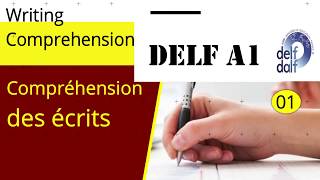 DELF A1  Compréhension des écrits  Writing Comprehension Level A1  Video 01 [upl. by Remde595]