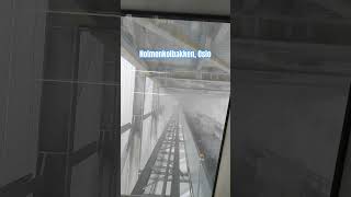 HOLMENKOLLEN SKI JUMP TOWER video travel skijump ski tower shorts viralvideo youtubeshorts [upl. by Eelasor]