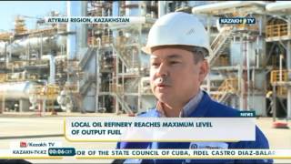 Atyrau oil refinery reaches maximum level of output fuel  Kazakh TV [upl. by Enaenaj]