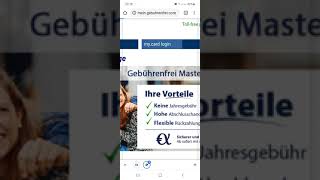 HOW TO REGISTER GEBÜHRENFREI GOLD MASTER CARD AND CREATE LOGIN DETAILS [upl. by Dippold]