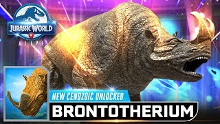 BRONTOTHERIUM MEGACEROPS NEW CENOZOIC UNLOCKED 【Jurassic World Alive 侏羅紀世界Alive】 [upl. by Elicia]