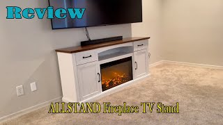 ALLSTAND Fireplace TV Stand Review  Is it Quality [upl. by Assetak]