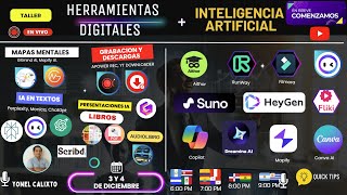 TALLER EN VIVO HERRAMIENTAS DIGITALES  INTELIGENCIA ARTIFICIAL [upl. by Tolkan114]