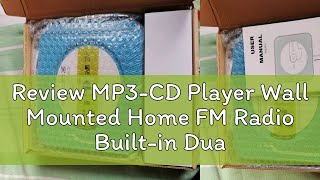 Review MP3CD Player Wall Mounted Home FM Radio Builtin Dual [upl. by Annekam]