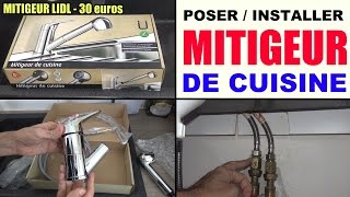 installer un robinet de cuisine mitigeur poser lidl miomare [upl. by Ailaham]