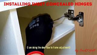 INSET CONCEALED HINGE  INSTALLING AND ADJUSTING [upl. by Airol]