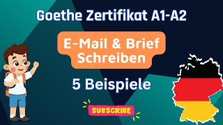 German Goethe A1 A2 EMail amp Letter Writing Part  Start Deutsch Zertifikat  Brief schreiben [upl. by Althee]