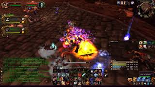 Blackblade of Shahram AOE Stun and Flamestrike vs Mindless Undead Mob in Stratholme WoW Classic [upl. by Llenwad]