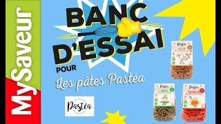 Pâtes bio et sans gluten aux légumes Pastéa Banc dessai [upl. by Retsehc457]