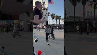 Venice beach Live music busking acoustic guitar campfire beach boardwalk [upl. by Fredie]