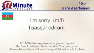 Learn Azerbaijani free language course video [upl. by Idolah]