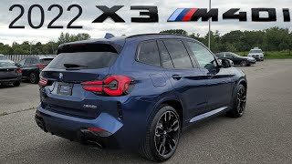 2022 BMW X3 M40i Phytonic Blue on Tartufo Merino Leather Exhaust Note Test [upl. by Pry253]