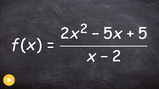 Find the Vertical Horizontal and Slant Asymptote [upl. by Atinod]