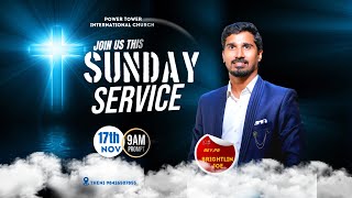 🔴🅻🅸🆅🅴 17112024 HOLY SUNDAY SERVICE  9 AM  PR BRIGHTLIN JOE I [upl. by Selhorst]