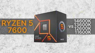 Ryzen 5 7600 vs Core i514600K vs i513600K vs 12600K vs 11600K Evolution  Comparison [upl. by Marve]