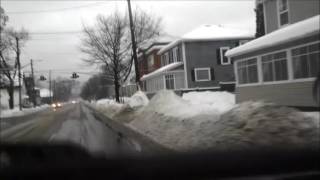 Driving in Fredericton New Brunswick Canada with snow and Ice [upl. by Anita]