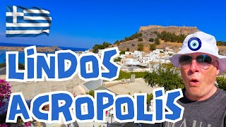 A Stroll Up To The Stunning Lindos Acropolis Rhodes [upl. by Ahsoem]