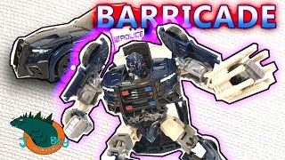 Transformers The Last Knight Barricade Deluxe Class Review [upl. by Auvil]