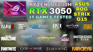 ASUS ROG Strix G15 2022  Ryzen 7 6800H  RTX 3050  Test in 15 Games [upl. by Adnowat609]