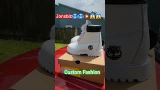 Best black and white Timberland Boots Custom trending viral explore httpsprosestyleetsycom [upl. by Annairt820]