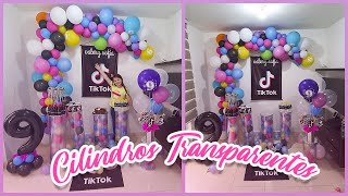 Cilindros transparentes  Decoración de cumpleaños al estilo Tik Tok [upl. by Nibram26]