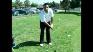 Golf lesson  how to chip with a lob wedge [upl. by Avah]