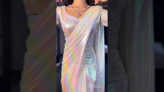 Stylish white saree desinglatest woman saree desinginsubscribe me more shrots [upl. by Cralg]