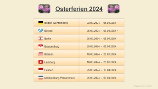 Osterferien 2024 [upl. by Notserc]