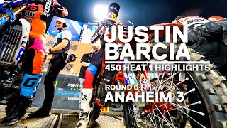 GoPro Justin Barcia  2022 Monster Energy Supercross  Anaheim 3  450 Heat 1 Highlights [upl. by Idou]