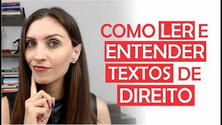 Como Ler e Entender Textos de Direito  Prof Fran  Descomplicando o Direito [upl. by Ynavoj]