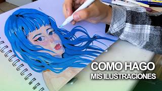 Haciendo un DIBUJO en TIEMPO REAL  Acompañame a dibujar  Vlogmas 5 [upl. by Gerardo]