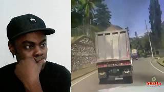 Two Trucks Racing on Jamaica Road  truckdrivers please be careful [upl. by Nosrak]