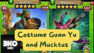 Empires amp Puzzles  Mucktus and Costume Guan Yu New green powerhouse heroes [upl. by Aremihc]