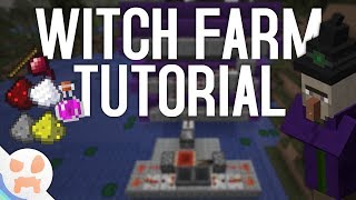 Minecraft AUTOMATIC WITCH FARM TUTORIAL  Simple  Working [upl. by Lyall]