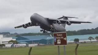 Lockheed Galaxy C5M at Prestwick 14082016 [upl. by Isak175]