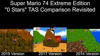 Super Mario 74 Extreme Edition 0 Stars TAS Comparison Revisited [upl. by Josephson]