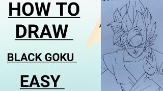 How to draw Black goku step by step  Black goku kaise banaye  Easy Black goku  👻👻 [upl. by Aittam731]