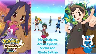 Pokemon Masters EX Isle Disciples Arena Tycoon  Victor and Gloria Battles [upl. by Tsepmet]