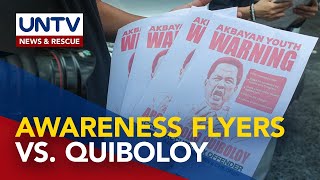 Akbayan Youth posts notices on Quiboloy claiming he poses a threat to women children [upl. by Eemak]