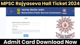 MPSC Group C Admit Card 2024 – Download Hall Ticket at mpscgovin  Exam Date [upl. by Llennaj232]