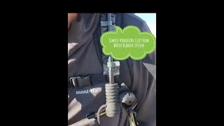 Easy DIY System for Attaching Umbrella to Backpack Shoulder Strap [upl. by Anitnahs]