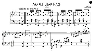 Scott Joplin  Maple Leaf Rag ScoreVideo [upl. by Bilicki]