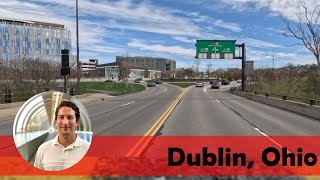 Roundabout in Dublin Ohio  Riverside Drive at W Granville Road  E Bridge Street [upl. by Kamillah]