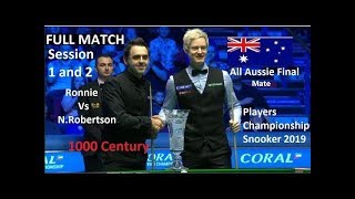 Ronnie OSullivan vs Neil Robertson  full match Players Championship Snooker 2019 Final [upl. by Kenley890]