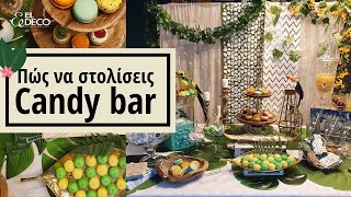 Candybar Πώς να στολίσεις Τραπέζι Ευχών Βάπτισης ή Γάμου [upl. by Aihsetal8]