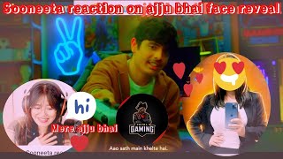 Ajjubhai Face Reveal 🥳sooneeta Reaction🥳ajjubhaifacereveal sooneeta ffluckyyt [upl. by Nnalorac]