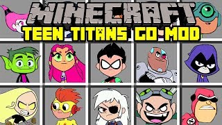 Minecraft TEEN TITANS MOD  JOIN THE TEEN TITANS AND FIGHT VILLIANS  Modded MiniGame [upl. by Huberto]