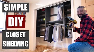 Simple closet shelves you can build in a weekend to get organized  Modular shelves [upl. by Liva658]