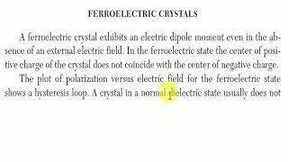 Ferroelectric crystal [upl. by Wolfy]