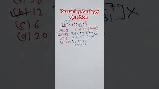 Reasoning Analogy Question ll SSC CGL 2021 Analogy Question ll shorts shkeclasses [upl. by Dunn]